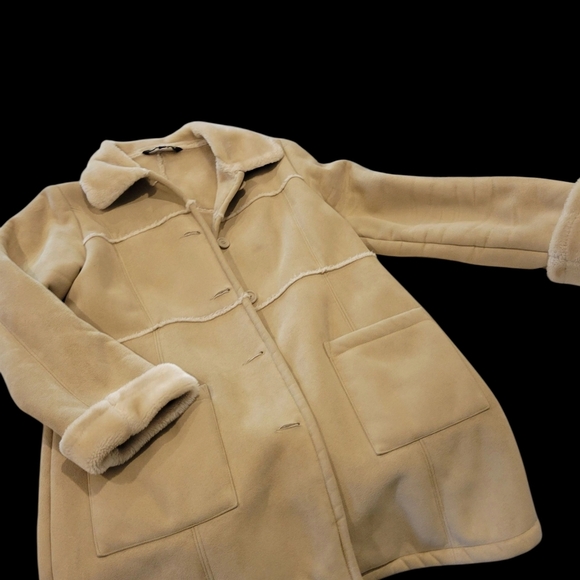 Lady Hathaway Womans Vintage Cozy Faux Suede Jacket Large - Picture 4 of 8